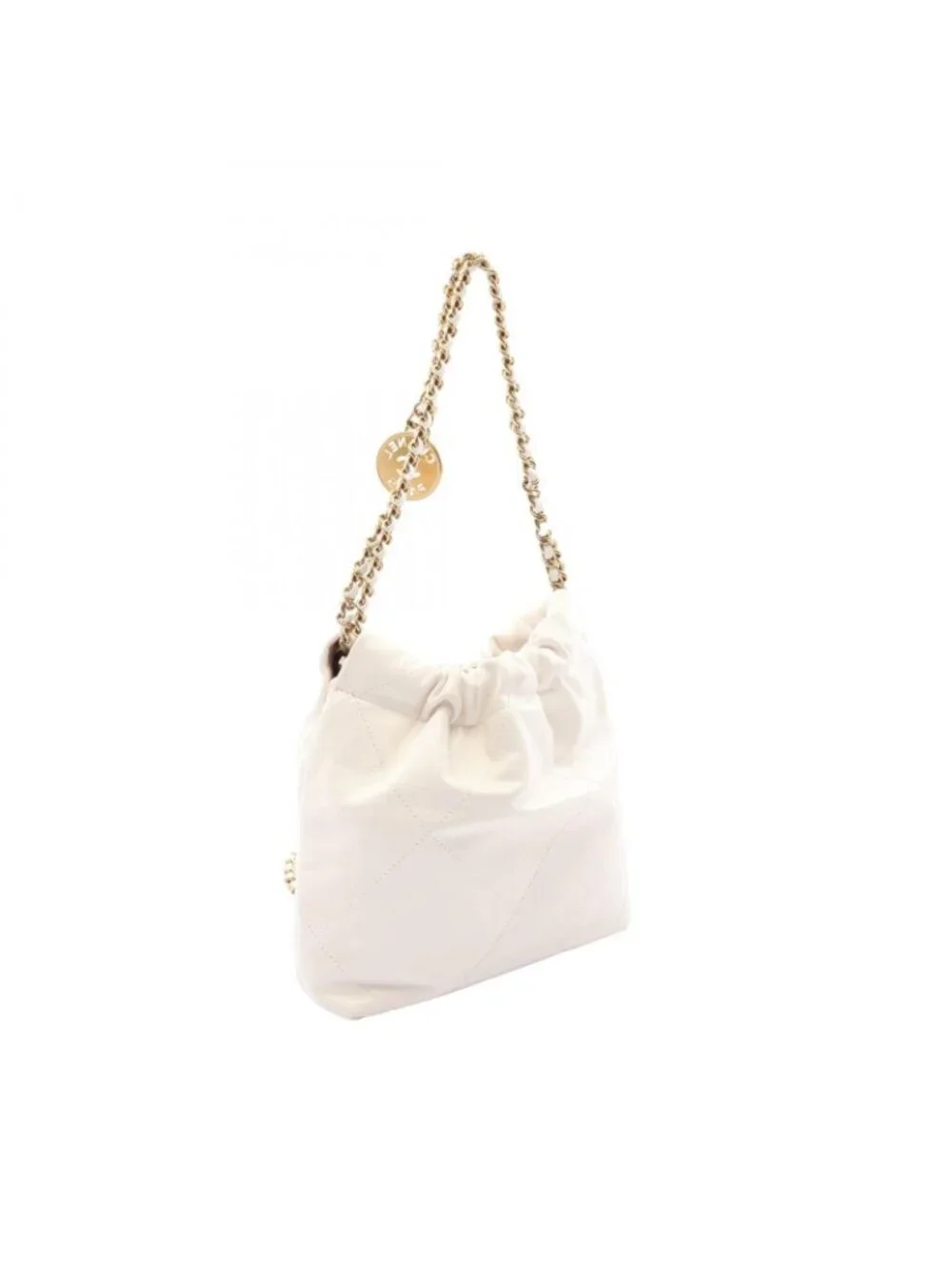 Chanel Shoulder Bag Chanel 22 Mini 2-Way White Leather Quilted